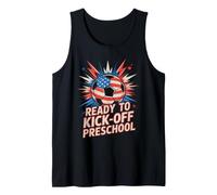 Cute Ready KICK Off Preschool Crush Soccer Teacher Happy US Tank Top