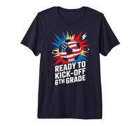 Cute Ready to KICK-Off 6TH Grade Crush Soccer US Flag Premium T-Shirt