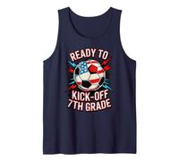 Cute Ready to KICK Off 7TH Grade Soccer First Day 250 Years Tank Top