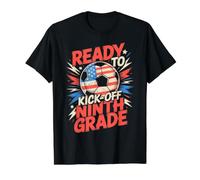 Cute Ready to KICK-Off Ninth Grade Crush Soccer Patriotic Value Graphic T-Shirt, Men, Black, S