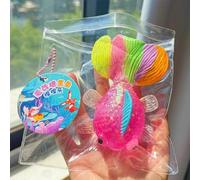 Cute Realistic Goldfish Slow Rising Squeeze Toy, Soft Maltose Interior Handheld Squishy Fidget Toy Portable Anxiety Relief Decompression Toy-Pink