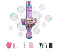 Cute Rechargeable Smoke Bubbles,Elastic Bubble Fog Wand,Kids Magic Bubbles Toy with Fog Effect, Automatic Soap Blower Outdoor Birthday Christmas Party Gift Games for Boys & Girls