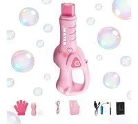 Cute Rechargeable Smoke Bubbles,Elastic Bubble Fog Wand,Kids Magic Bubbles Toy with Fog Effect, Automatic Soap Blower Outdoor Birthday Christmas Party Gift Games for Boys & Girls