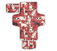 Cute Red Cartoon Puppy Reusable Diaper Change pad with Tissue Pocket Baby Diaper Changing pad Lightweight & Foldable Changing Station cambiadores de pa?ales para Bebes