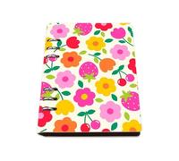 Cute Red Cherries Notebook A5, Pu Leather Notebooks, Lined Paper Girls Notebook 180Pages/90Sheets, Jotter for Journaling Writing, Writing Books for Dairy, College Essentials Women Man