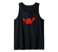 Cute Red Crab Cartoon Smiling Ocean Animal Tank Top