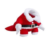 Cute Red Dog Christmas Costume Soft Santa Outfit for Breeds Holiday Fun (XL)