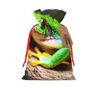Cute Red Eyes Tree Frogs Print Gift Drawstring Bags Reusable Holiday Party Favors Treats Accessories Or Keepsakes
