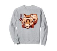 Cute Red Fox Eating Ramen - Adorable Foodie Design Sweatshirt