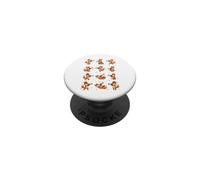 Cute Red Fox Playing Brass Trumpet and Bugle Pattern PopSockets Adhesive PopGrip