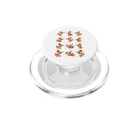 Cute Red Fox Playing Brass Trumpet and Bugle Pattern PopSockets PopGrip for MagSafe