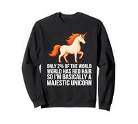 Cute Red Hair Unicorn Tee Ginger Pride Redhead Saying Kids Sweatshirt