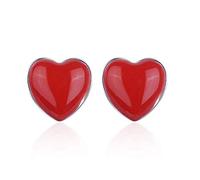 Cute Red Heart Earrings Celebration Engagement Jewelry for Female Gift