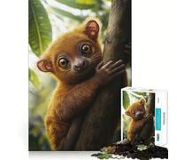 Cute Red Kinkajou Lemur Jigsaw Puzzles 1000 Piece for Teenagers Cognitive Skill Clear Color Fun Challenge Home Accent (38x52cm)