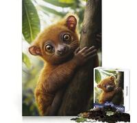 Cute Red Kinkajou Lemur Jigsaw Puzzles 1000 Piece for Teenagers Cognitive Skill Clear Color Fun Challenge Home Accent (38x52cm)