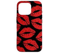 Cute Red Lipstick Kisses Kiss Lips pattern Case for iPhone 16 Pro