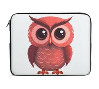 Cute Red Owl Laptop Sleeve Case 17inch, Shockproof Protective Case, 10-17 Inch Computer Sleeve, Water Resistant Laptop Briefcase for Men Women Compatible with MacBook Air/Notebook/Tablet
