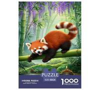 Cute Red Panda 1000 Pieces Animal for Adults Fun Jigsaw Puzzle Stress Relief Toy Intellectual Game Education Game Home Decoration Relaxation And Intelligence 38x26cm/1000pcs
