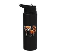 Cute Red Panda Adorable Animal Design Stainless Steel Insulated Water Bottle