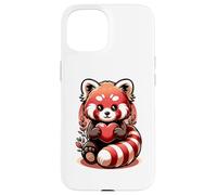 Cute Red Panda Animal Love Lovers Heart Sweetheart Case for iPhone 15