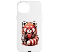 Cute Red Panda Animal Love Lovers Heart Sweetheart Case for iPhone 15 Plus