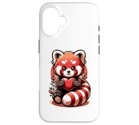 Cute Red Panda Animal Love Lovers Heart Sweetheart Case for iPhone 16
