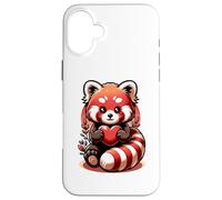 Cute Red Panda Animal Love Lovers Heart Sweetheart Case for iPhone 16 Plus