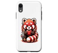 Cute Red Panda Animal Love Lovers Heart Sweetheart Case for iPhone XR