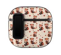 Cute Red Panda Case Compatible with AirPods 4 Hard Earphone Case Protective Cover