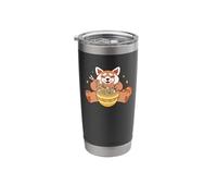Cute Red Panda Eating Ramen Food Lover Art Stainless Steel Insulated Tumbler