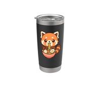 Cute Red Panda Eating Ramen Kawaii Art Stainless Steel Insulated Tumbler