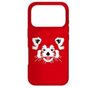 Cute Red Panda Face on a Red Case for iPhone 17 Pro