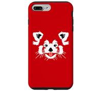 Cute Red Panda Face on a Red Case for iPhone 7 Plus/8 Plus