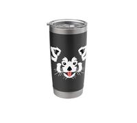 Cute Red Panda Face on a Red Stainless Steel Insulated Tumbler