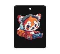 Cute Red Panda Funny Gaming Car Air Freshener Hanging Car Incense Chip Diffuser Scented Decor for Car Interior Accessories Gray-style