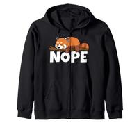 Cute Red Panda Lazy Lesser Panda Nope Not Today Zip Hoodie