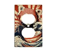 Cute Red Panda Light Switch Cover Plate/Outlet Covers, Playful Summer Animal Design for Home Decor, Thermoplastic Wall Plates, Standard Size Single Duplex Outlet