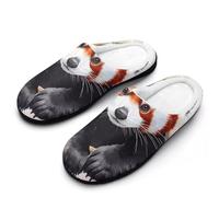 Cute Red Panda Watercolor Men's House Slippers Memory Foam Shoes Indoor Outdoor Warm Cotton Slipper 7-8(40-41)