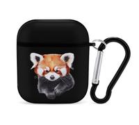 Cute Red Panda Watercolor Trendy Bluetooth Earbuds Protector Cute Wireless Earbud Case Covers Compatible with Airpods 1/2