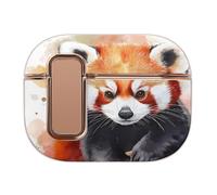 Cute Red Panda Watercolor Trendy Bluetooth Earbuds Protector Printed Wireless Earbud Case Covers Compatible with Airpods Pro 2