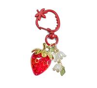 Cute Red Pink Strawberry Flower or Rabbit Strawberry Keychain Gift for Bag Key Chains Accessories Keychains Gifts for Women