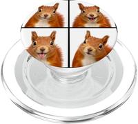 Cute Red Squirrel Photobooth Funny Animal Design PopSockets PopGrip for MagSafe