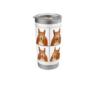 Cute Red Squirrel Photobooth Funny Animal Design Stainless Steel Insulated Tumbler