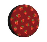 Cute Red Strawberry Spare Tire Cover, Adjustable Spare Tire Cover, 14-17 Inch Tire Cover for Trailers, SUVs, Trucks and Many Vehicles, Accessories