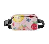 Cute Redcurrant Fruit Peach Large Capacity Women Waist Packs Crossbody Sport Bags Bum Bag Belt, Color17, One Size