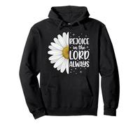 Cute Rejoice in the Lord Always Bible Verse Christian Women Pullover Hoodie