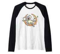 Cute Relaxing Koala on a Branch for Animal Lovers Australia Raglan Baseball Tee