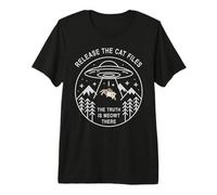Cute Release The CAT Files Alien Side Quests UFO Sci-fi Premium T-Shirt