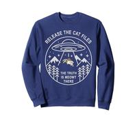 Cute RELEASE THE CAT FILES Alien Side Quests UFO Sci-fi Sweatshirt