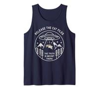 Cute Release The CAT Files Alien Side Quests UFO Sci-fi Tank Top